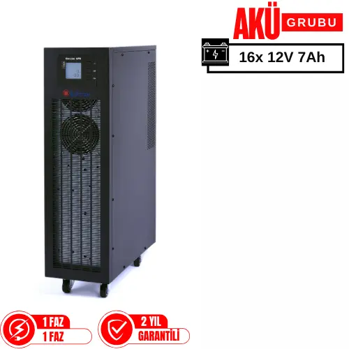 İnform Dsp Evo 10 kVA Online UPS 16x 12V 7Ah Akülü
