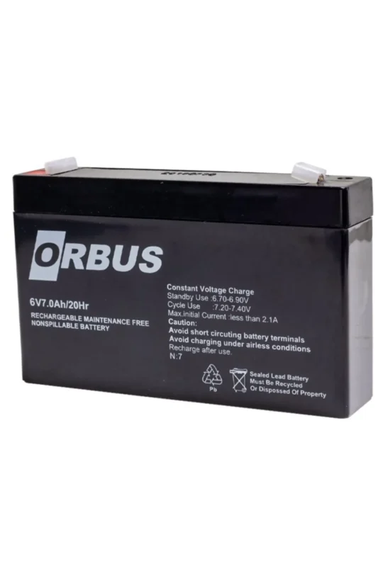 orbus 6 volt 7 amper kuru tip akü