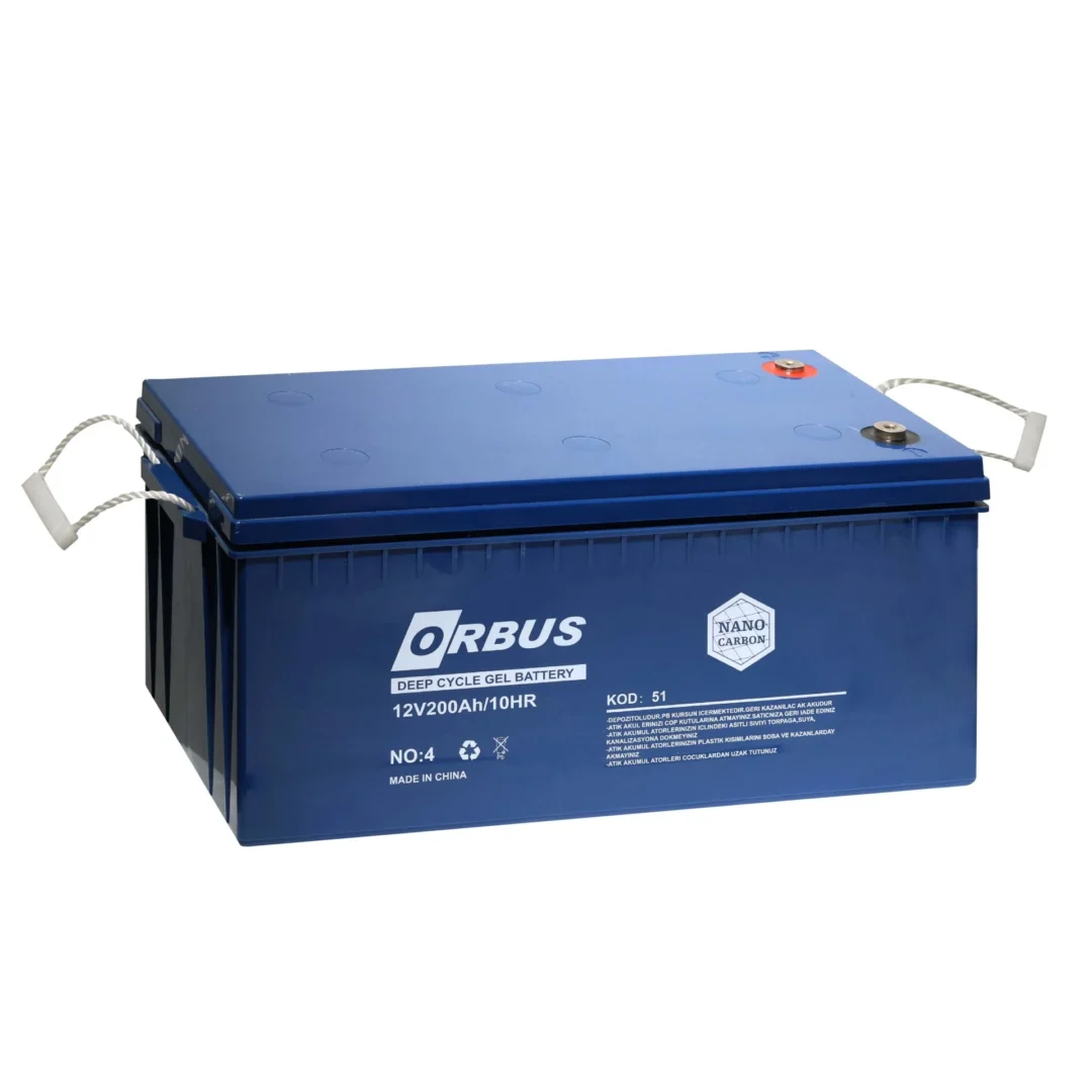 Orbus 12V 200Ah jel akü derin deşarlı
