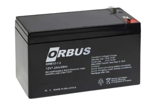 Orbus 12 Volt 7.2 Amper Akü - ORB12-7,2