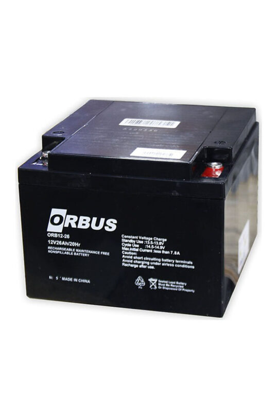 orbus 12v 26ah kuru tip akü orb12-26