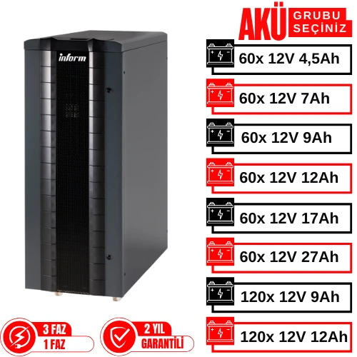 Forte 10 kVA Online UPS 3 Faz Giriş - 1 Faz Çıkış