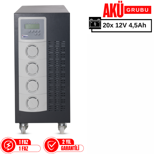 İnform Flexipower 6 kVA Online UPS 20x 12V 4,5Ah Akülü