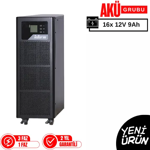Dsp Evo 10 kVA Online Ups 16x 12V 9Ah Akülü